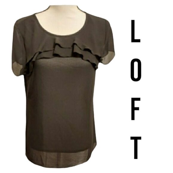 LOFT Tops - 𝅺loft blouse black womens Size small